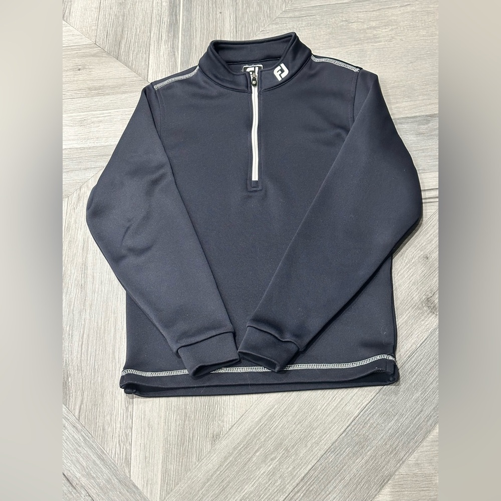 FootJoy Boy’s Chill Out Pullover, Navy, 10-12 Years Boy